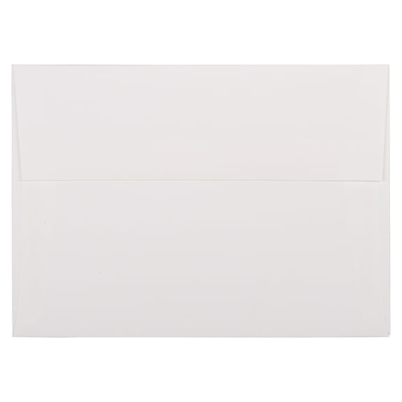 JAM Paper A7 Strathmore Invitation Envelopes, 5 1/4 x 7 1/4, Bright White Linen, 25/Pack