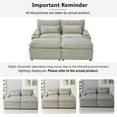 thumbnail image 6 of Harper & Bright Designs Loveseat Sofa with Two Movable Ottomans, Free-combined Sectional Convertible Sofa Bed with Storage, Chaise Indoor Lounge with USB Ports and Cup Holders, Grey, 6 of 17