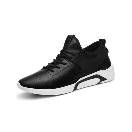 

Zodanni Men Breathable Running Shoe Jogging Anti Slip Lace Up Sneakers Comfortable Lightweight Round Toe Athletic Shoes Black White 7