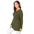 thumbnail image 3 of Jessica London Women's Plus Size Ribbed Baby Doll Tunic Sweater, 3 of 4