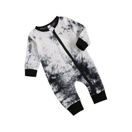 

Sunisery Newborn Baby Boys Girls Clothes Zipper Romper Long Sleeve Crew Neck Printed One Piece Jumpsuit Grey 12-18 Months