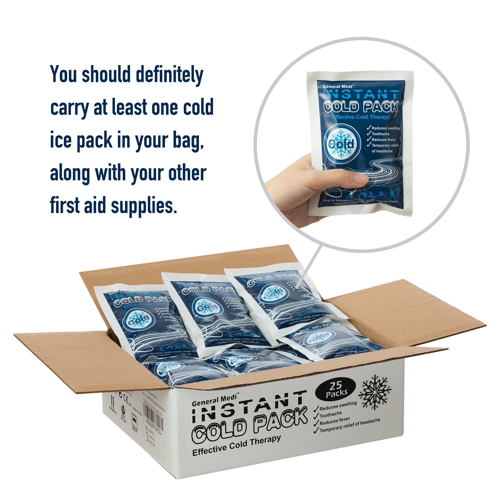 Instant Ice Packs - 10 Pack, Sprains And Strains