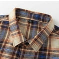 thumbnail image 5 of LNWUY Men's Plaid Flannel Shirts Button Down Long Sleeve Regular-Fit Shacket Jacket Classic Lapel Checked Shirt Jacket Spring Summer Clothes Yellow XXXXL, 5 of 8