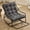 Grey, variant on Papasan Rocking Chair with Metal Frame, Outdoor Rocker Chair, Lounge Comfy Rocking Chair for Porch Patio Garden/Indoor Living Room, Oversized (Beige)
