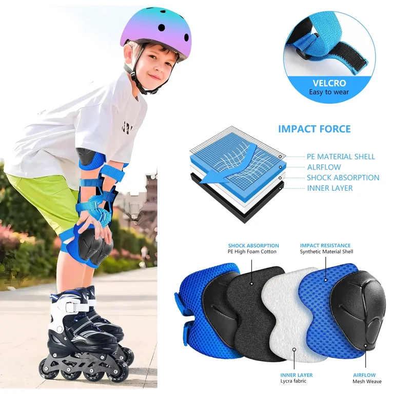 Rirool Kids Protective Gear Set, Blue photo 8
