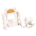 thumbnail image 2 of Siruishop 1/12 Swing and Rocking Horse Toy Mini Playground Equipment Toy Pretend Fairy for white, 2 of 8