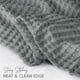 thumbnail image 3 of Manta Utopia Bedding de algodón con forma de gofre, 300 g/m², color gris frío, 90 cm, 3 of 8