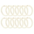 thumbnail image 2 of Ivory 12 Piece Premium Plastic Shower Curtain Hooks Rings Round 2.25" Inches, 2 of 3