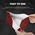 thumbnail image 3 of Goofa Rose Flowers Pattern Triangle Square Tissue Box Cover, Modern PVC Leathe Facial Paper Holder,Decorative Holder/Organizer for Bathroom Vanity Countertop, 3 of 9