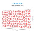 thumbnail image 3 of Bingfone Pink Hearts1 Large Gaming Mouse Pad,Extended Desk Mousepad With Stitched Edges,Non-Slip Base,Water Resist Keyboard Pad For Gamer, Office & Home, 29.5 X 16 In, 3 of 9