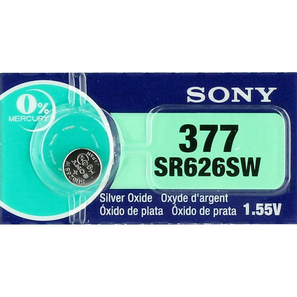 Sony SONY377 1.55V SR626SW Silver Oxide Watch Battery