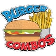 thumbnail image 1 of SignMission D-DC-16 Burger Combos19 16 in. Decal Concession Stand Food Truck Sticker - Burger Combos, 1 of 1