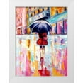 thumbnail image 1 of Kovacs, Anna Brigite 19x24 White Modern Wood Framed Museum Art Print Titled - Rainy Day in the City II, 1 of 4