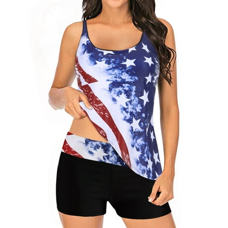 Koudehua Tankini Swimsuit for Women 4Th July Independence Day American ...