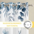 thumbnail image 6 of Blue Eucalyptus Leaves Kitchen Curtains Window Panels, Watercolor Spring Summer Botanical Insulated Window Treatment Curtain, Grommet Curtains for Bedroom/Living Room/Bathroom, 2 Piece 52"Wx84"L, 6 of 8