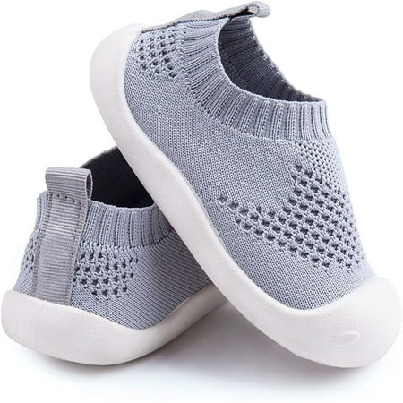 

Baby First-Walking Shoes 1-4 Years Kid Shoes Trainers Toddler Infant Boys Girls Soft Sole Non Slip Cotton Canvas Mesh Breathable Lightweight TPR Material Slip-on Sneakers Outdoor