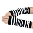 Winter Wrist Arm Hand Warmer Knitted Long Fingerless Gloves Mitten
