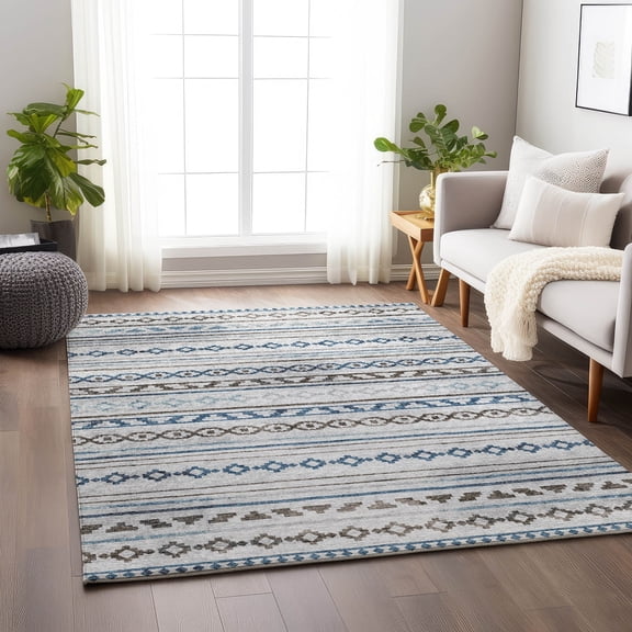 Addison Rugs Premium Washable Super Soft Moroccan Boho Mayfield Rug Gray - 10' x 14' - Rectangle
