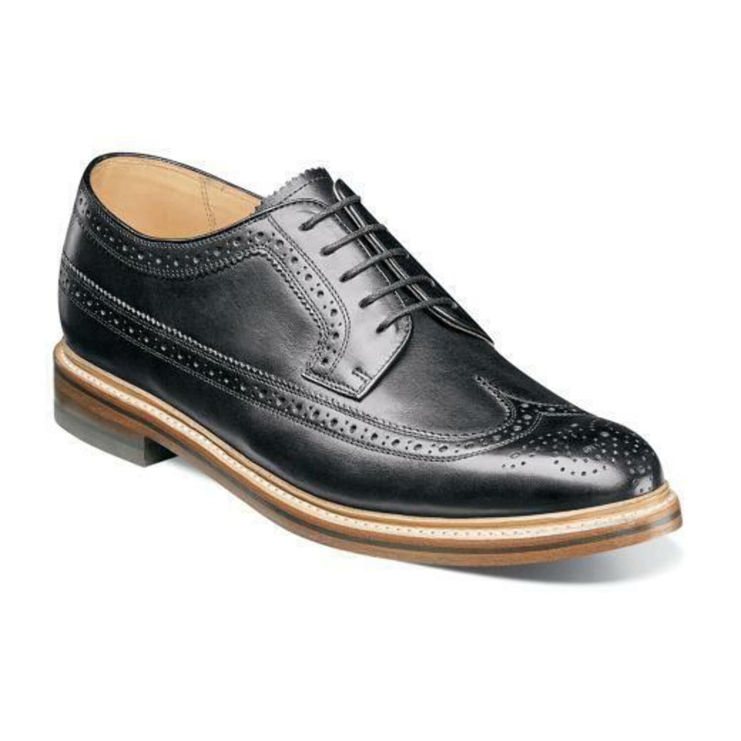 Florsheim Mens Shoes Kenmoor Imperial Wingtip Black  Leather 17109-01 EEE Wide 