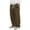 EliteGoogv#Brown, variant on Men Textured Corduroy Loose Fit Straight Leg Pants Elastic Drawstring Waist Side Pockets Patched Detail Soft Casual Everyday Wear Long Trousers,Brown,XXL