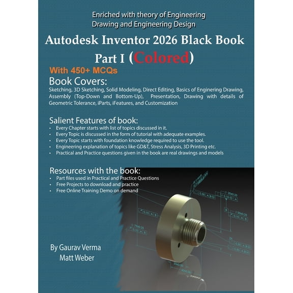 Autodesk Inventor 2026 Black Book Part I: (Colored), (Hardcover)