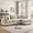 Khaki, variant on Korser Modular Sectional Cloud Couch with Movable Ottoman,3-Seat Modern Sofa with Pillows,Deep Seat L-Shaped Couch for Living Room,Bedroom,Assembly Required,Khaki