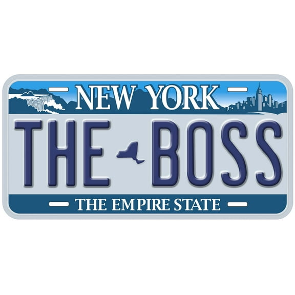 New York The Boss Novelty Car Auto License Plate