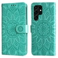 thumbnail image 2 of Case for Samsung Galaxy S25 Ultra, Case Sunflower Embossed PU Leather Flip Cover Wallet Case with Cards Slot Holder Kickstand with Strap Protective Cover for Samsung Galaxy S25 Ultra,Green, 2 of 8