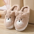 thumbnail image 2 of Chaussons pour Femmes Confortables à Bout Rond Plat pour l'Hiver Imprimés de Dessins Animés pour Couples, 2 of 9