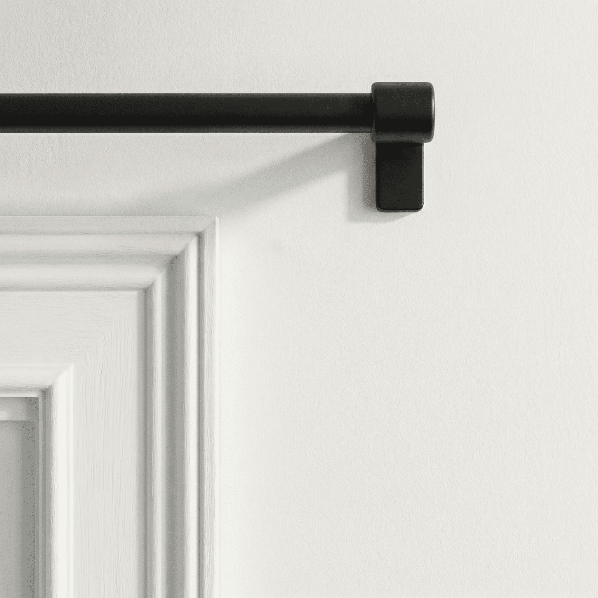 Mainstays 1/2" Matte Black Minimal Curtain Rod, 28"-48"
