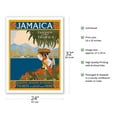thumbnail image 2 of Jamaica - The Gem of the Tropics - Beautiful Healthy Accessible - Tickets by All Steamship Lines Here - Vintage Travel Poster by CKS c.1910 - Fine Art Matte Paper Print (Unframed) 24x32in, 2 of 4