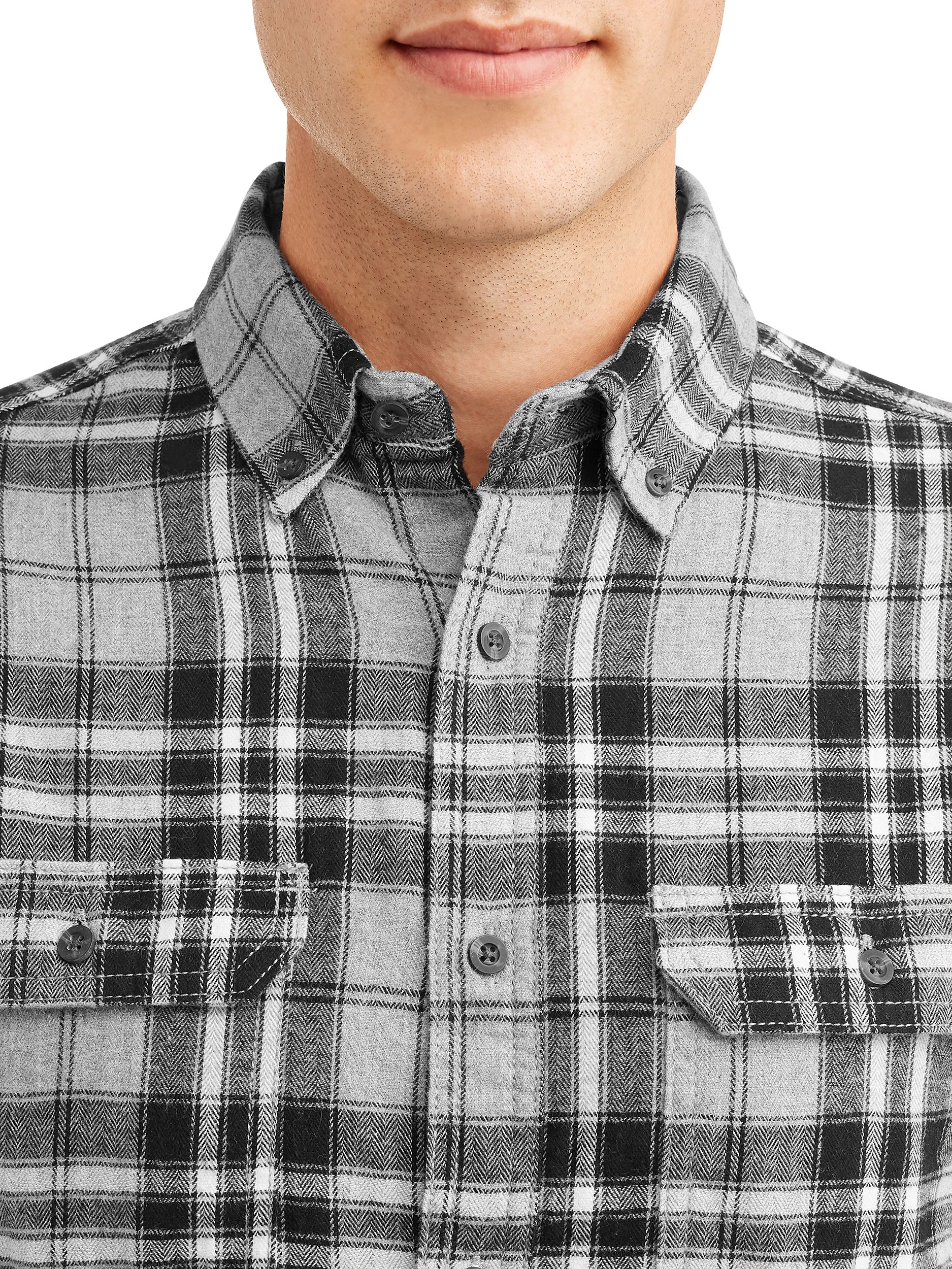 George Men's and Big Men's Long Sleeve Super Soft Flannel Shirt, up to size 3XLT - image 4 of 4