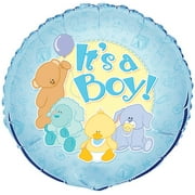 Foil Baby Animals It's A Boy Baby Shower Balloon, 18 in, Blue, 1ct
