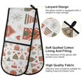 thumbnail image 2 of Yayeee Double Oven Mitt Kitchen Heat Resistant Baking 35" x7" Quilted Glove, Red Nordic Christmas, 2 of 6