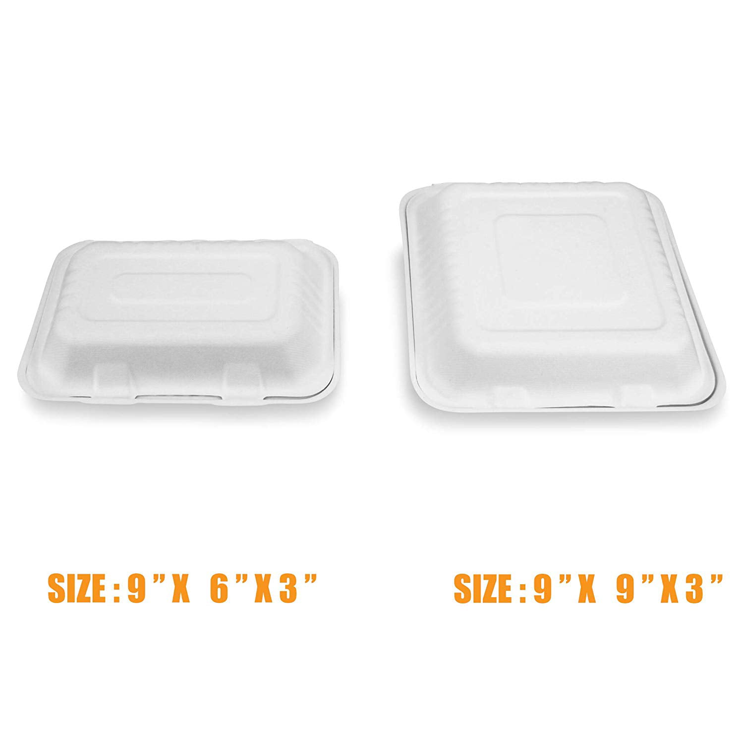 Styrofoam Clamshell Takeout Container - 150 Pack (260193)