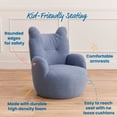 thumbnail image 4 of ECR4Kids Teddy Bear Sherpa Toddler Chair, 14in Seat Height, Furniture, Peacock Blue, 4 of 9