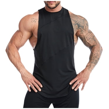 zfhfof Men's Bodybuilding Stringer Tank Tops Gym Fitness Workout Training Running T-Shirts Sleeveless Cut Off Shirts