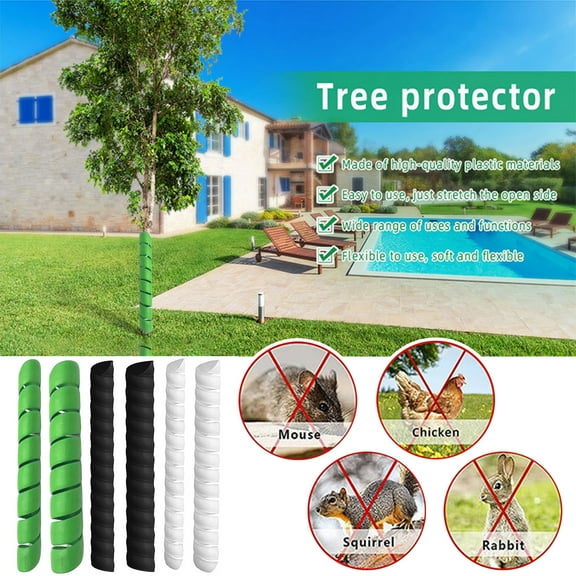 Joernso Tree Trunk Protector High Strength Comprehensive Protection Adjustable Easy Installation Spiral Tree Guard Tree Trunk Protector Wrap