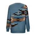 thumbnail image 5 of Nouveaux Hauts pour Femmes 2023 Grande Taille Mode Décontractée Impression Col Rond Manches Longues T-Shirt Ample Blouse d'Automne Pull Sans Capuche Chandail en Molleton Ample pour Femmes, 5 of 5