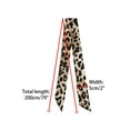 thumbnail image 3 of INSPIRE CHIC Skinny Scarf Womens Thin Long Neckscarf Fashion Leopard Print Hairband Waistband Bag Handle Accessory Light Brown 200x5cm/79x2", 3 of 5