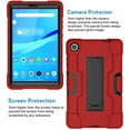 thumbnail image 3 of Mignova for Lenovo Tab M8 8.0 Inch Case,Hybrid Three Layer Full-Body Shockproof Armor Defender Full-Body Rugged Protective Case Cover with Stand for Lenovo Tab M8/M8 Smart Tab 8.0 Tablet (Red/Black), 3 of 7