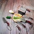 thumbnail image 5 of Damascus Pocket Knife Set Mini Chef Knife with Sheath, Tiny Knife EDC Knives Small Knife Cleaver, Package Opener, Box Cutter Bottle Opener Keychain Tiny Things with Pocket Knife Sharpener - Set of 7, 5 of 5