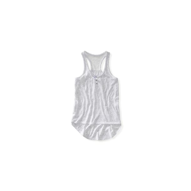 Camiseta henley Aeropostale con espalda cruzada para mujer color blanco talla mediana
