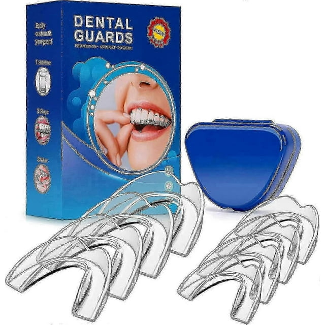 Moldable dental night guards for grinding teeth, 8pcs mouth guard for clenching at night