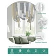 thumbnail image 2 of Yellow Gray Tie Up Curtains for Windows 63 Inch Length Balloon Curtains Kitchen Adjustable Balloon Window Shade Rustic Vintage Shabby Mottled Wood Grain Tie Up Valance Bathroom Curtain Window 42"x63", 2 of 6
