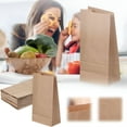 thumbnail image 3 of CCOCC 50Pcs Paper Sandwich Bags Kraft Brown 50 Pack Biodegradable And Compostable Food Grade Paper Bags Natural Kraft Paper Stock Bags For Cookies Sandwiches, 3 of 7