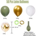 thumbnail image 2 of Sage Green Gold White Party Balloons, 50Pcs Sage Green and Gold Confetti Party Balloons For Birthday Baby Shower Engagement Wedding Anniversary Party Decorations, 2 of 6
