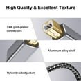 thumbnail image 2 of USB 2.0 Printer Cable 25FT, Braided Zinc Alloy Case USB A to B Cable, High-Speed Printer Cord, 2 of 5