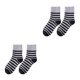 thumbnail image 4 of Calcetines de invierno para hombre Qarigey 5 pares calcetín grueso forrado Rayas gris claro 2Conjunto, 4 of 6