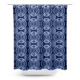 thumbnail image 1 of S4Sassy Blue Tie & Dye Shibori Waterproof Bathroom Shower Curtain With Roller Rings Hook-60 x 70 Inch, 1 of 6